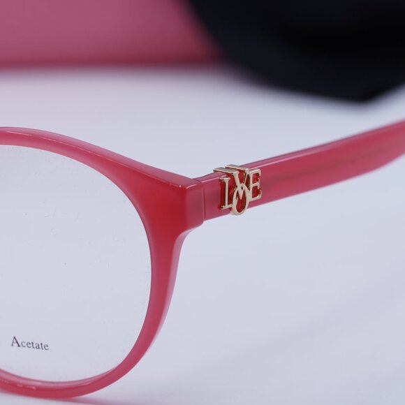 Moschino MOL523 0C9A00 Eyeglasses Pink 49mm Round Frame - Picture 3 of 10
